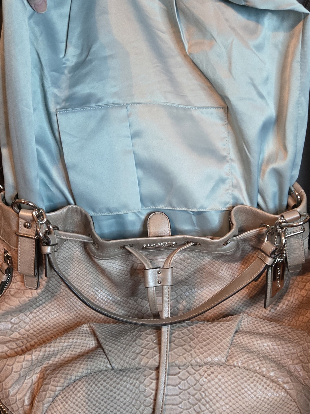Coach Madison Marielle Python-Embossed Drawstring Bucket Bag - Picture 3 of 12